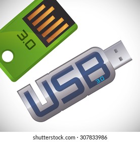 USB digital design, vector illustration 10 eps graphic