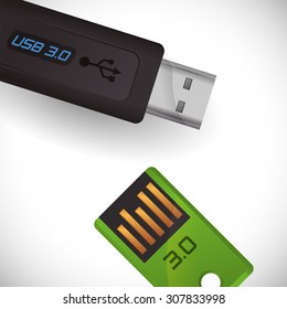 USB digital design, vector illustration 10 eps graphic