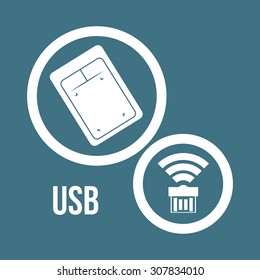USB digital design, vector illustration 10 eps graphic