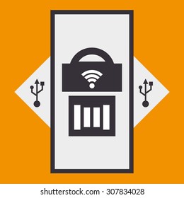USB digital design, vector illustration 10 eps graphic