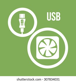 USB digital design, vector illustration 10 eps graphic
