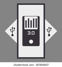 USB digital design, vector illustration 10 eps graphic