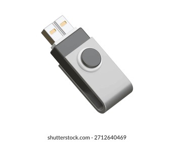 3D-Illustrationsrendering mit USB-Stick-Symbol