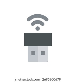 Usb dongle doodle icono de Vector e ilustración