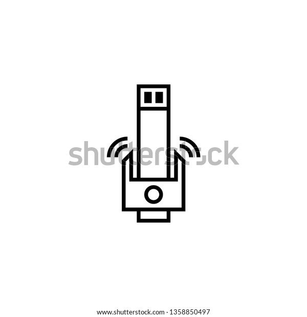 Usb Dongle Line Icon Stock Vector (Royalty Free) 1358850497 | Shutterstock