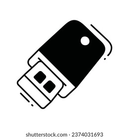 Icono de doodle Usb Icono Icono Icono Ilustración. Símbolo de ciencia y tecnología sobre fondo blanco archivo EPS 10