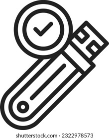 USB Drive Approved Icon image. Suitable for mobile application.
