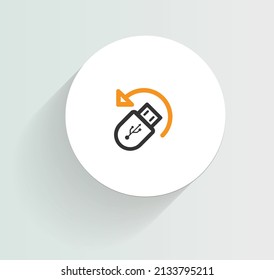 USB drive data recovery icon