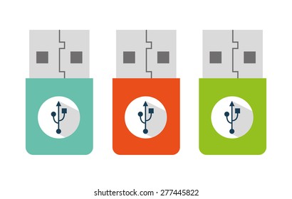 usb drive design, vector illustration eps10 graphic 