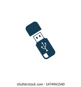usb drive or flash disk icon vector logo template
