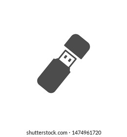 usb drive or flash disk icon vector logo template