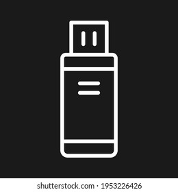 Usb, drive, flash icon vector image. Can also be used for network and data sharing. Suitable for use on web apps, mobile apps and print media.