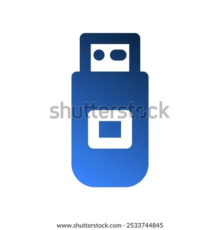 Usb drive gradient fill icons. office icon symbol to enrich the appearance of the application.