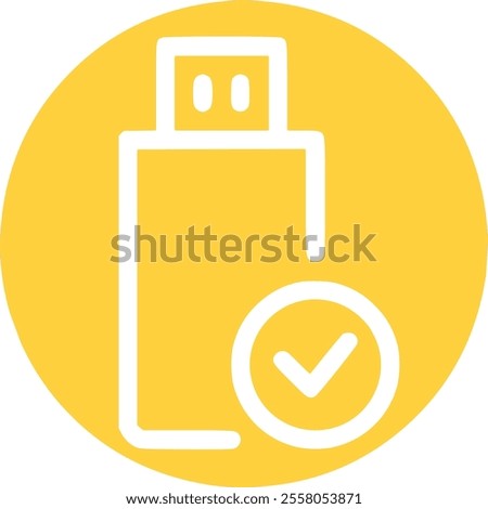 USB drive icon. Flash stick sign. Mobile data storage symbol

