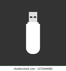 USB drive icon, flash drive symbol logo concept. Vector