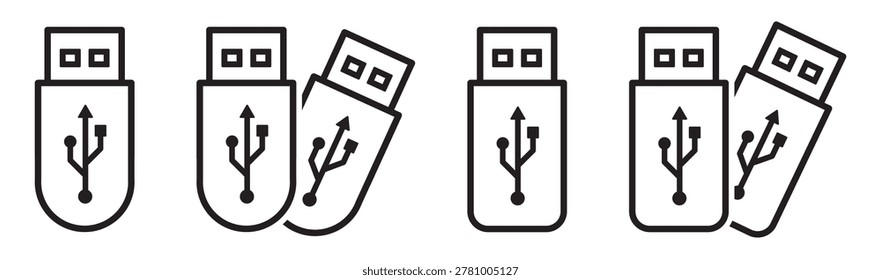 Usb drive icon. Flashdisk icon illustration
