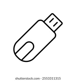 ícone da unidade usb isolado no plano de fundo branco