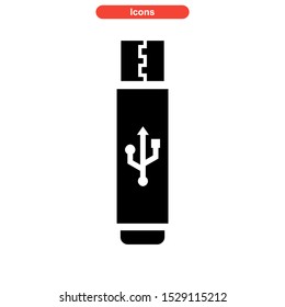 usb drive icon isolated sign symbol vector illustration - high quality black style vector icons
