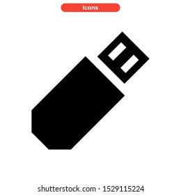 usb drive icon isolated sign symbol vector illustration - high quality black style vector icons
