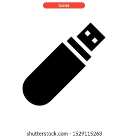 usb drive icon isolated sign symbol vector illustration - high quality black style vector icons
