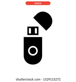 usb drive icon isolated sign symbol vector illustration - high quality black style vector icons
