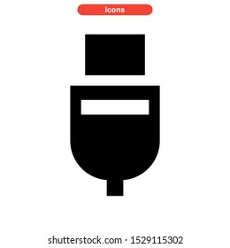 usb drive icon isolated sign symbol vector illustration - high quality black style vector icons
