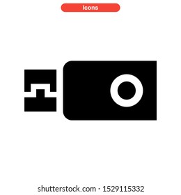 usb drive icon isolated sign symbol vector illustration - high quality black style vector icons

