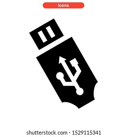 usb drive icon isolated sign symbol vector illustration - high quality black style vector icons

