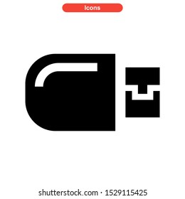 usb drive icon isolated sign symbol vector illustration - high quality black style vector icons
