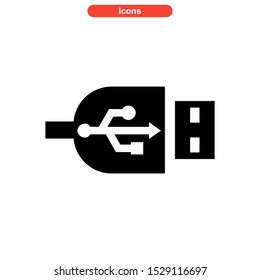 usb drive icon isolated sign symbol vector illustration - high quality black style vector icons
