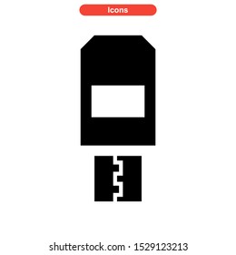 usb drive icon isolated sign symbol vector illustration - high quality black style vector icons
