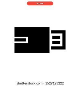 usb drive icon isolated sign symbol vector illustration - high quality black style vector icons
