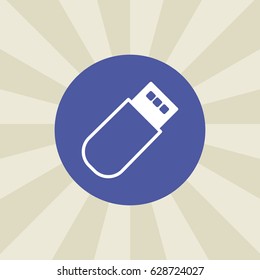 usb drive icon. sign design. background