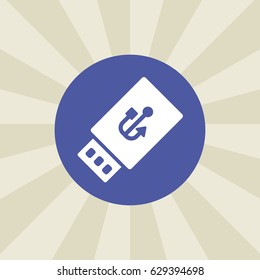 usb drive icon. sign design. background