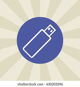 usb drive icon. sign design. background