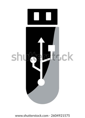 USB drive icon. Stylish pen drive vector icon sign symbol website graphic design. USB drive vector element symbol icon isolated on white background. Vector illustration.