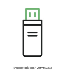 Imagen vectorial de icono de unidad USB. También se puede usar para Fitness físico. Adecuado para aplicaciones móviles, aplicaciones web y medios impresos.