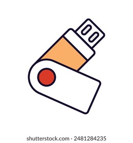 Icono de unidad usb con fondo blanco Vector ilustración de stock