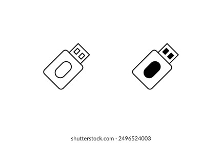 Usb Drive icons set vector stock illustration