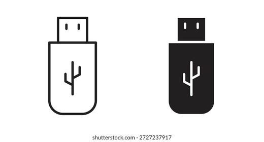 Symbol für USB-Stick. Vektorgrafik-Paket für Apps und Designs