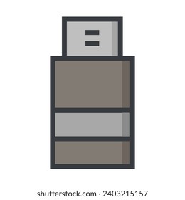 Usb-Laufwerk, illustriert auf weißem Hintergrund