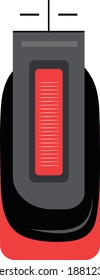 Unidad USB, ilustración, vector sobre fondo blanco.