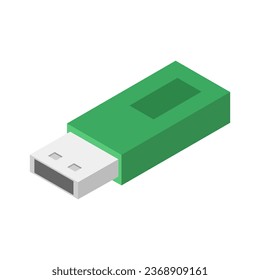 Usb drive isometric illustrated in vector