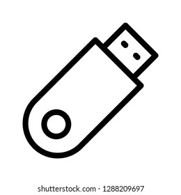 usb drive line icon