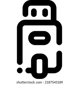Usb Drive line style icon vector design and illustration template
