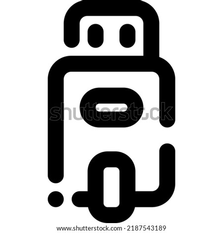 Usb Drive line style icon vector design and illustration template