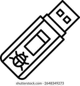 Ícone do vetor da unidade Usb. Pode ser usado para impressão, aplicativos móveis e da Web.