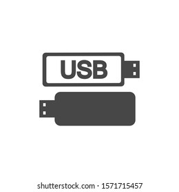 Usb drive vector icon in flat style. Flash disk vector illustration on isolated background vector icon. Digital memory business concept vector icon.