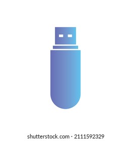 USB drive vector icon with gradient