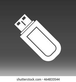 USB Drive Vector Icon Illustration